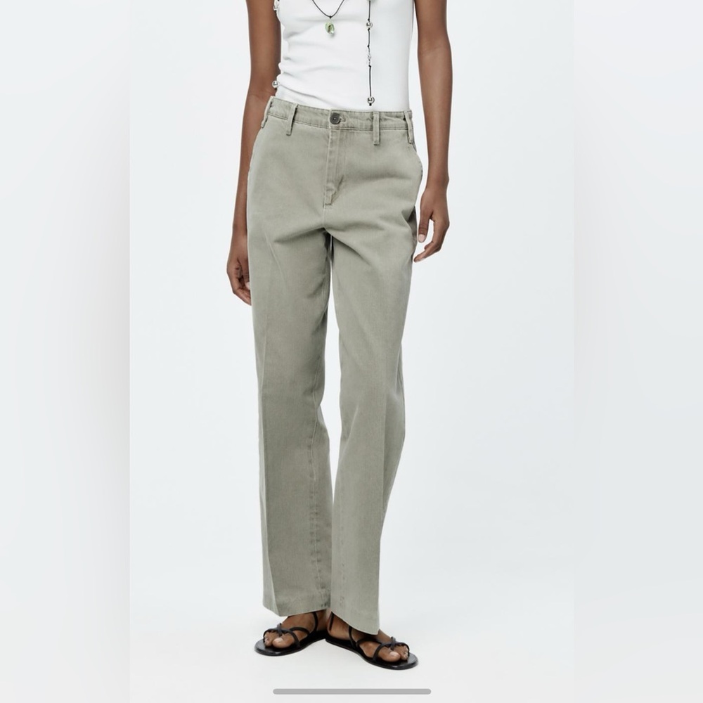 Zara khaki pants with labels